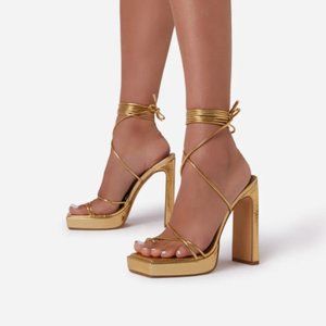 EGO Strappy Gold Heel